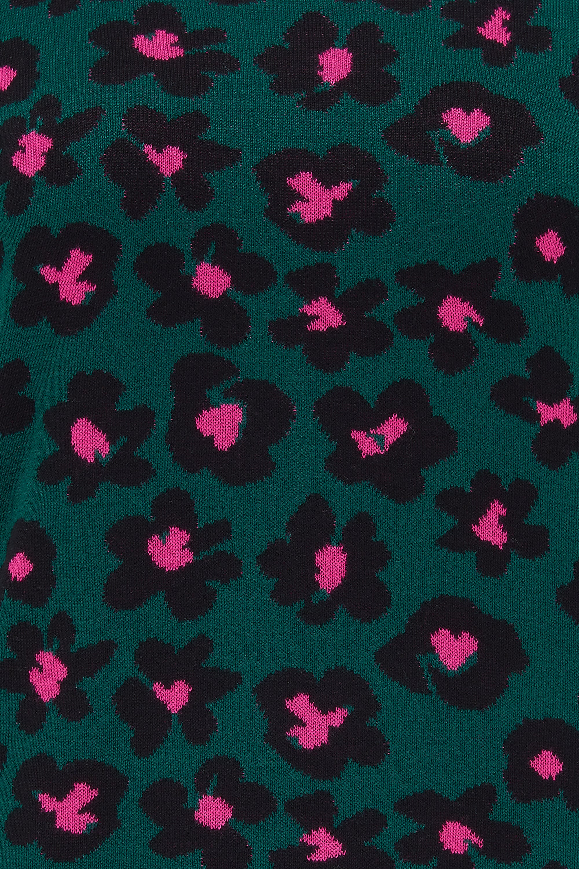 Callie Jumper- Dark Green, Floral Animal