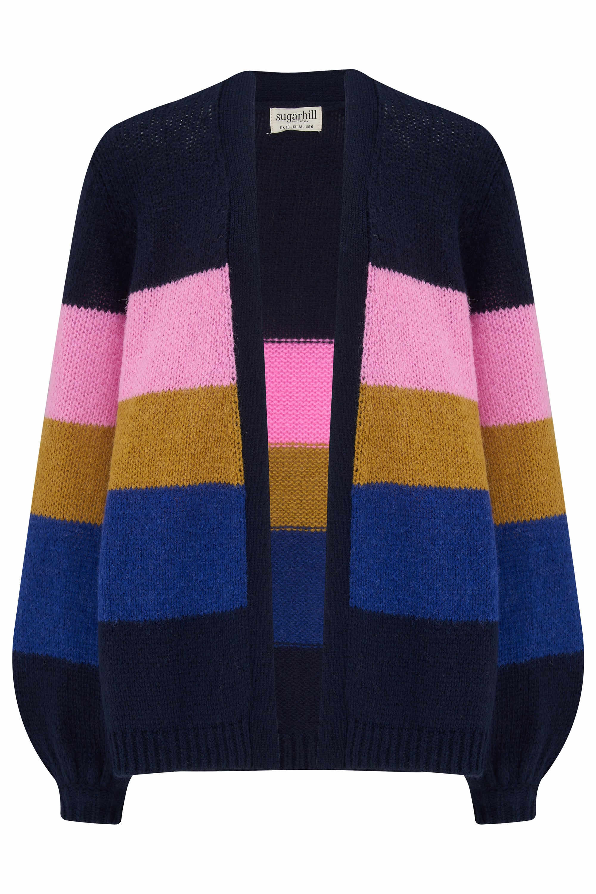 Yvette Cardigan - Multi, Big Stripes