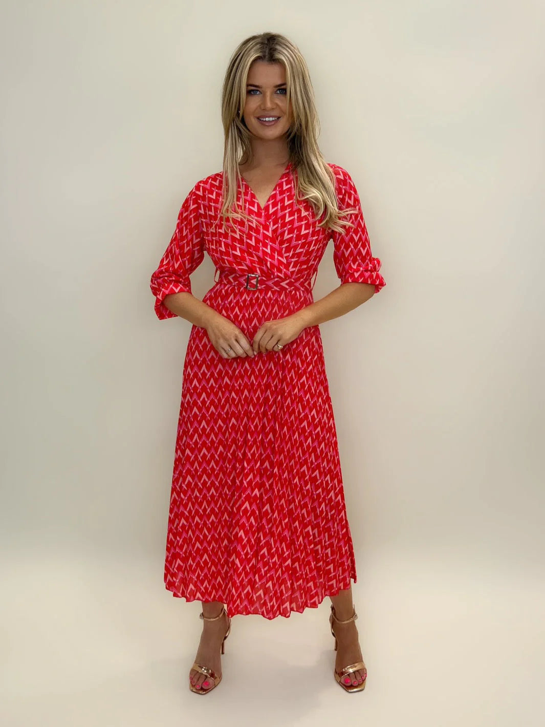 POSITANO MIDI DRESS (RED)