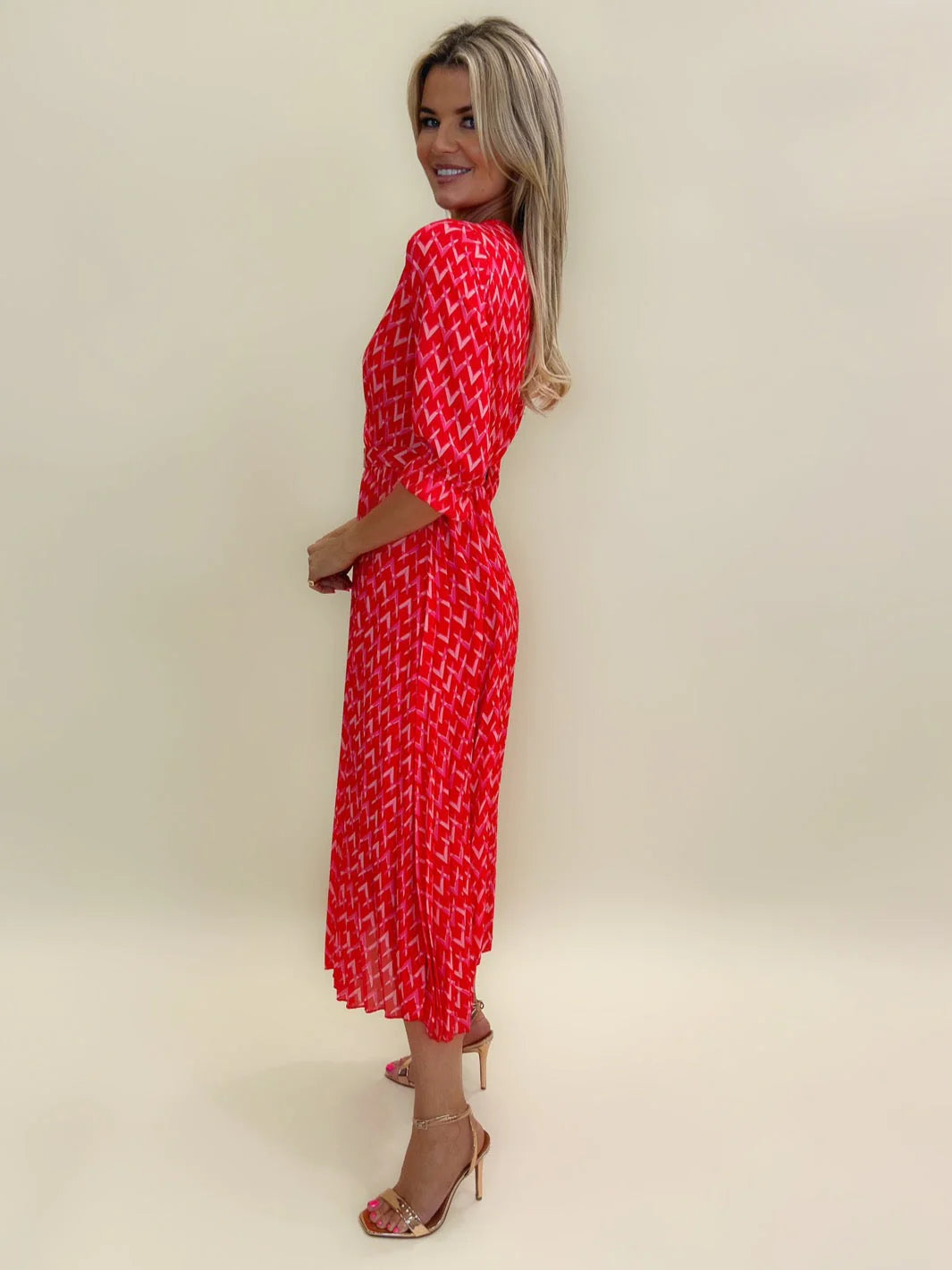 POSITANO MIDI DRESS (RED)