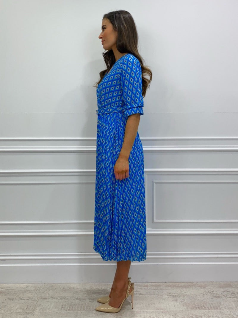 Positano Midi Dress (Blue)