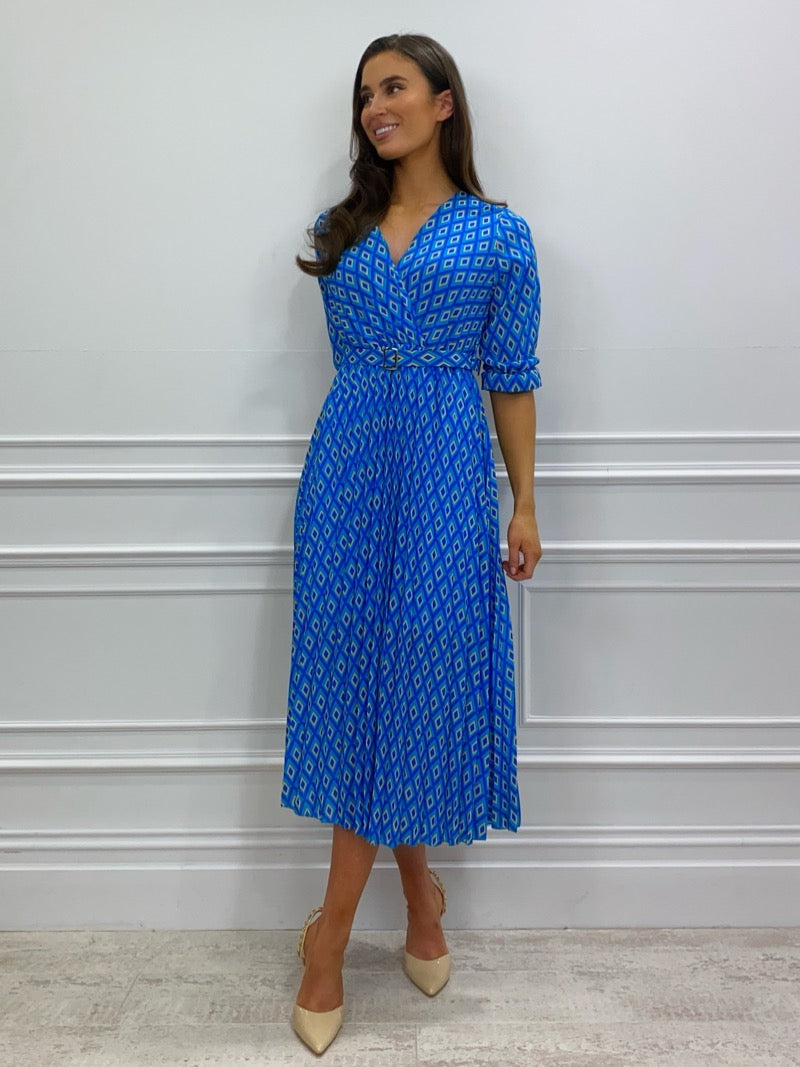 Positano Midi Dress (Blue)