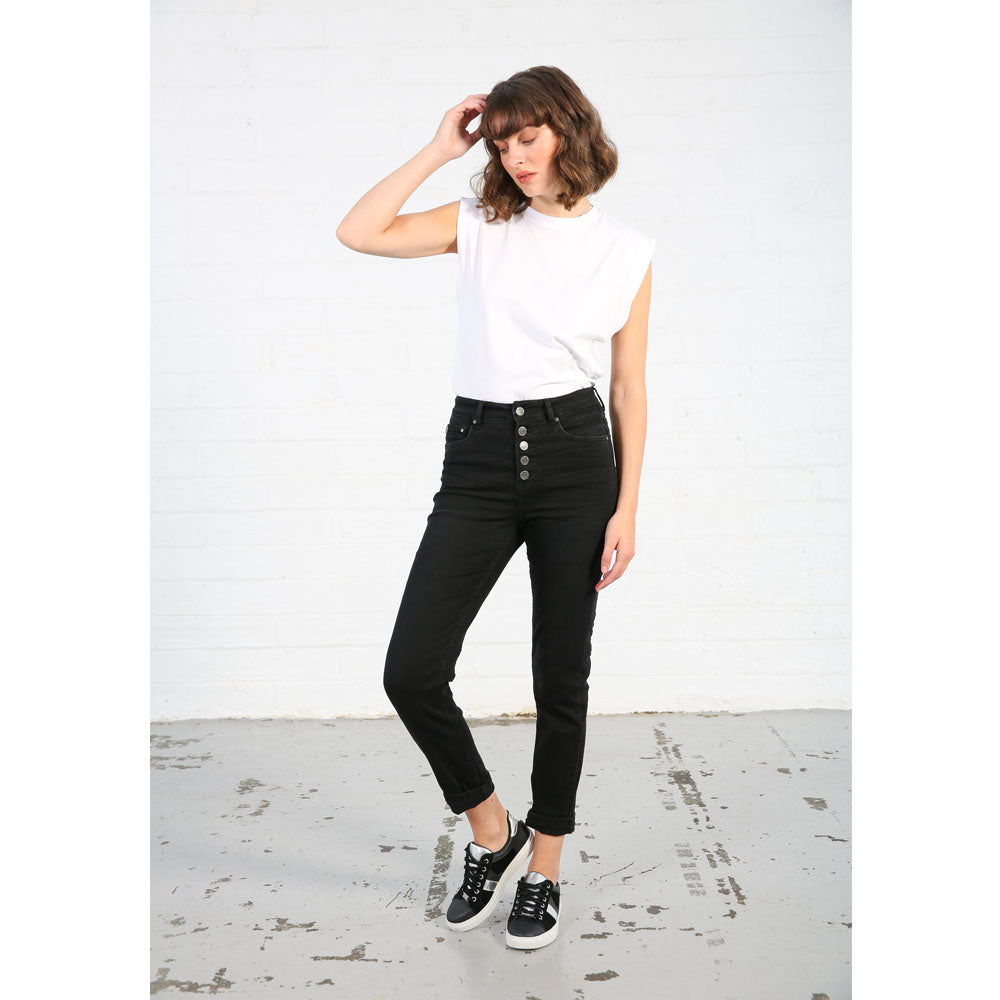 Meg Mom Jeans | Short Leg (Vintage Black)