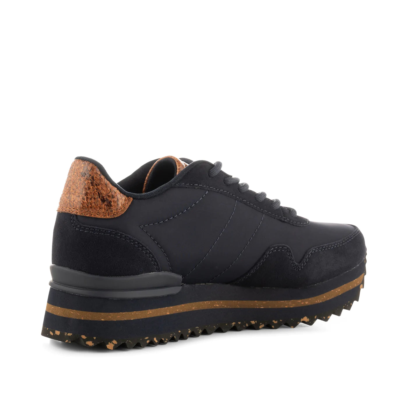 Nora III Leather Plateau (Dark Navy)