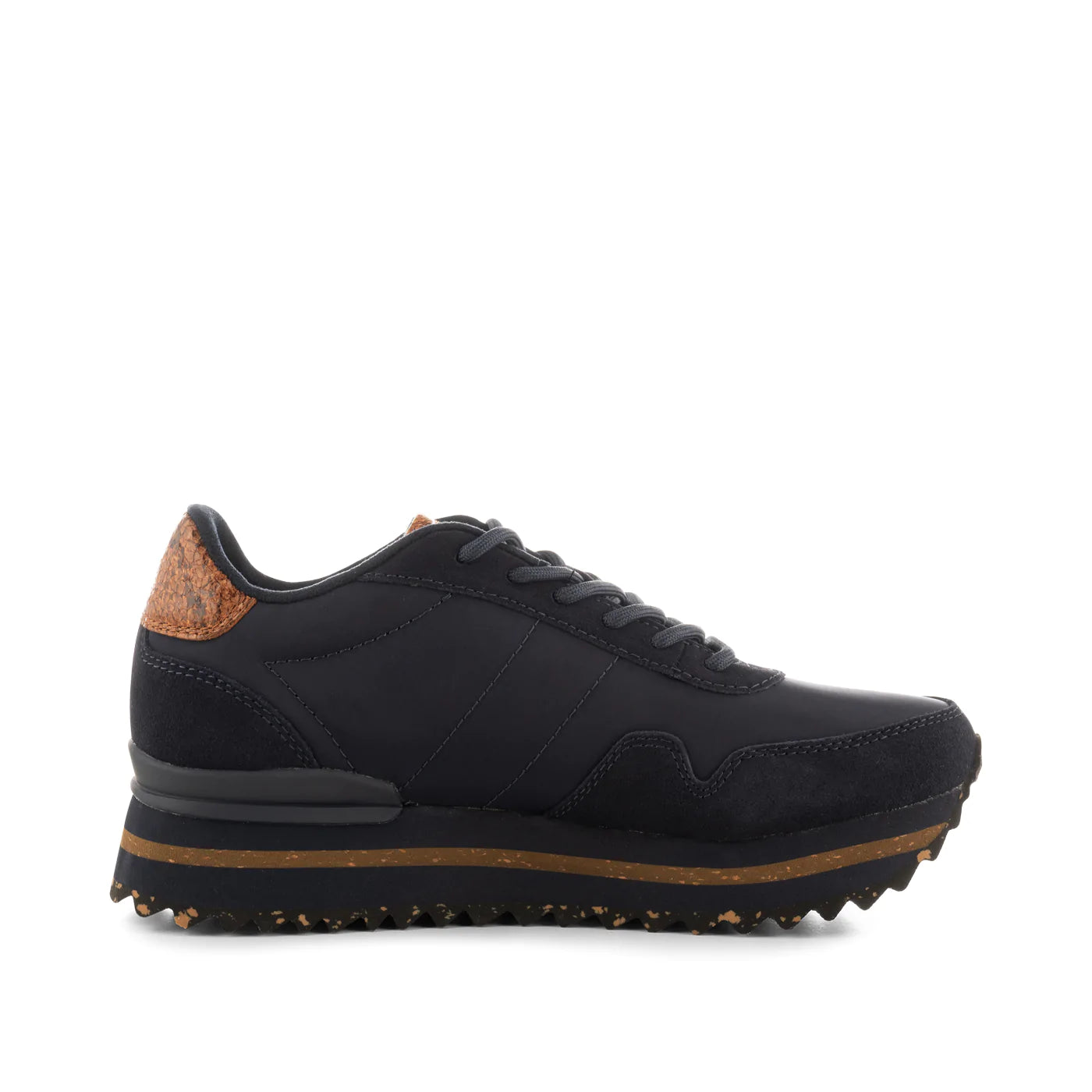 Nora III Leather Plateau (Dark Navy)