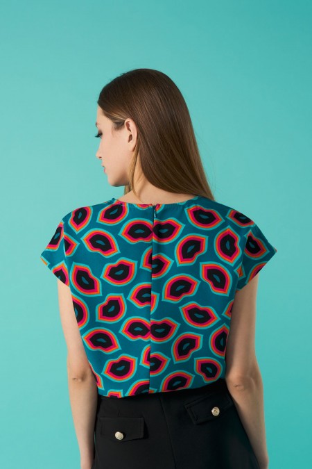 RIA TOP (BLUE/ MULTI)