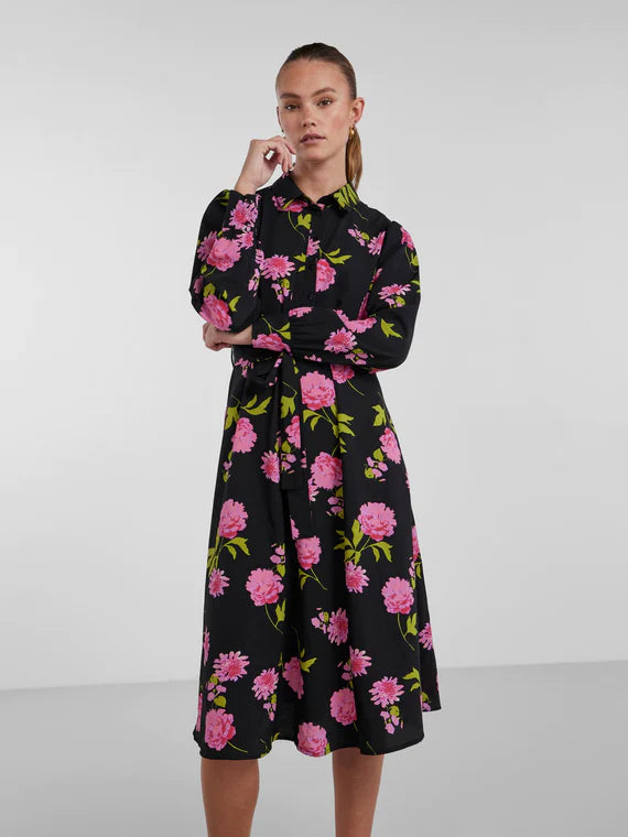 Hember Shirt Dress (Black)