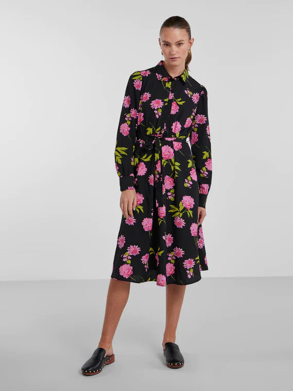 Hember Shirt Dress (Black)