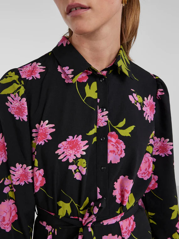 Hember Shirt Dress (Black)