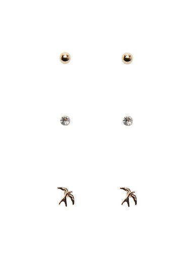 BITU 3 PACK EARRINGS (GOLD)