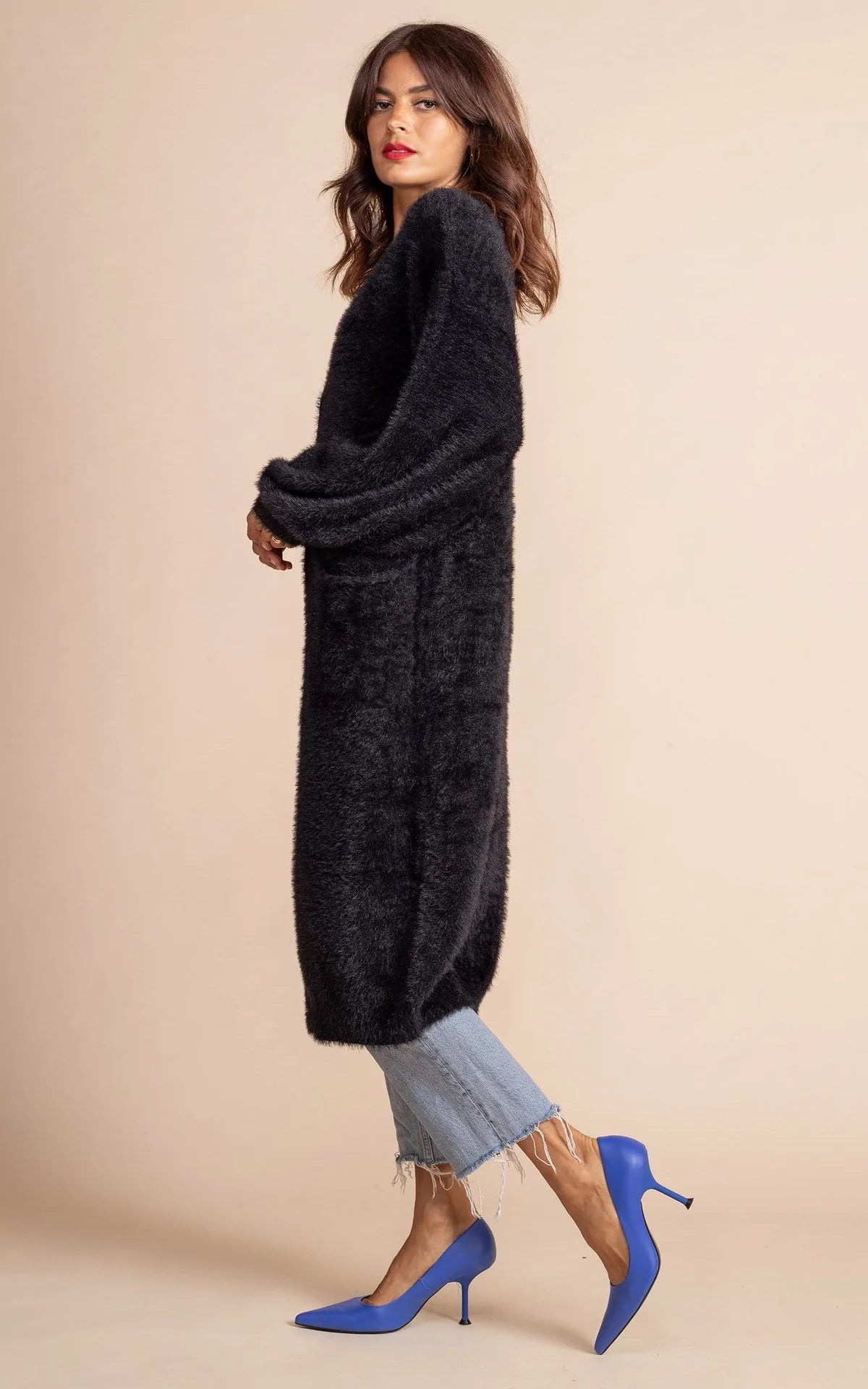 Taylor Longline Cardigan (Black)