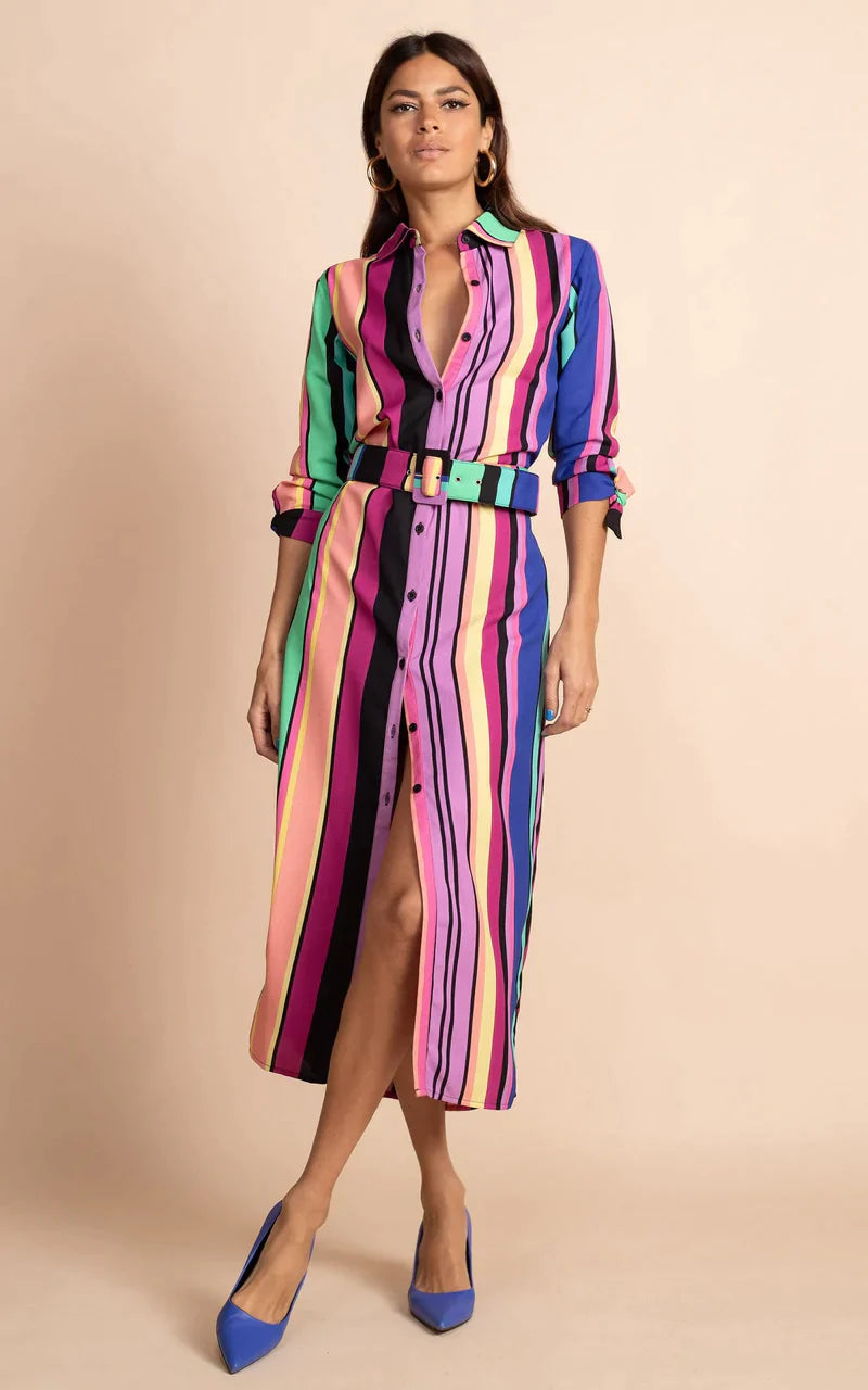 Alva Dress | Stripe (Multi)