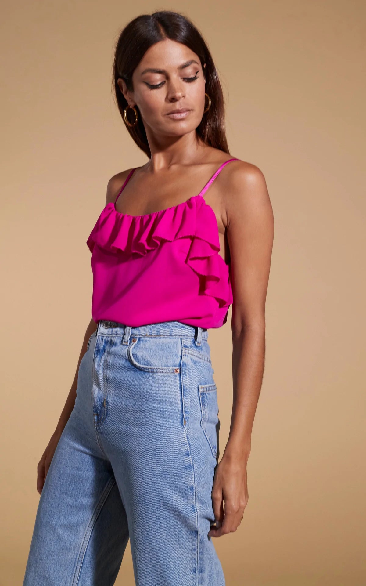 Susie Frill Cami Top (Magenta)