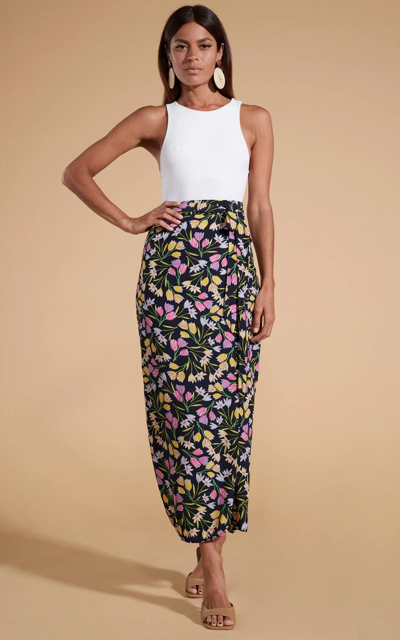 Long wrap tulip sales skirt