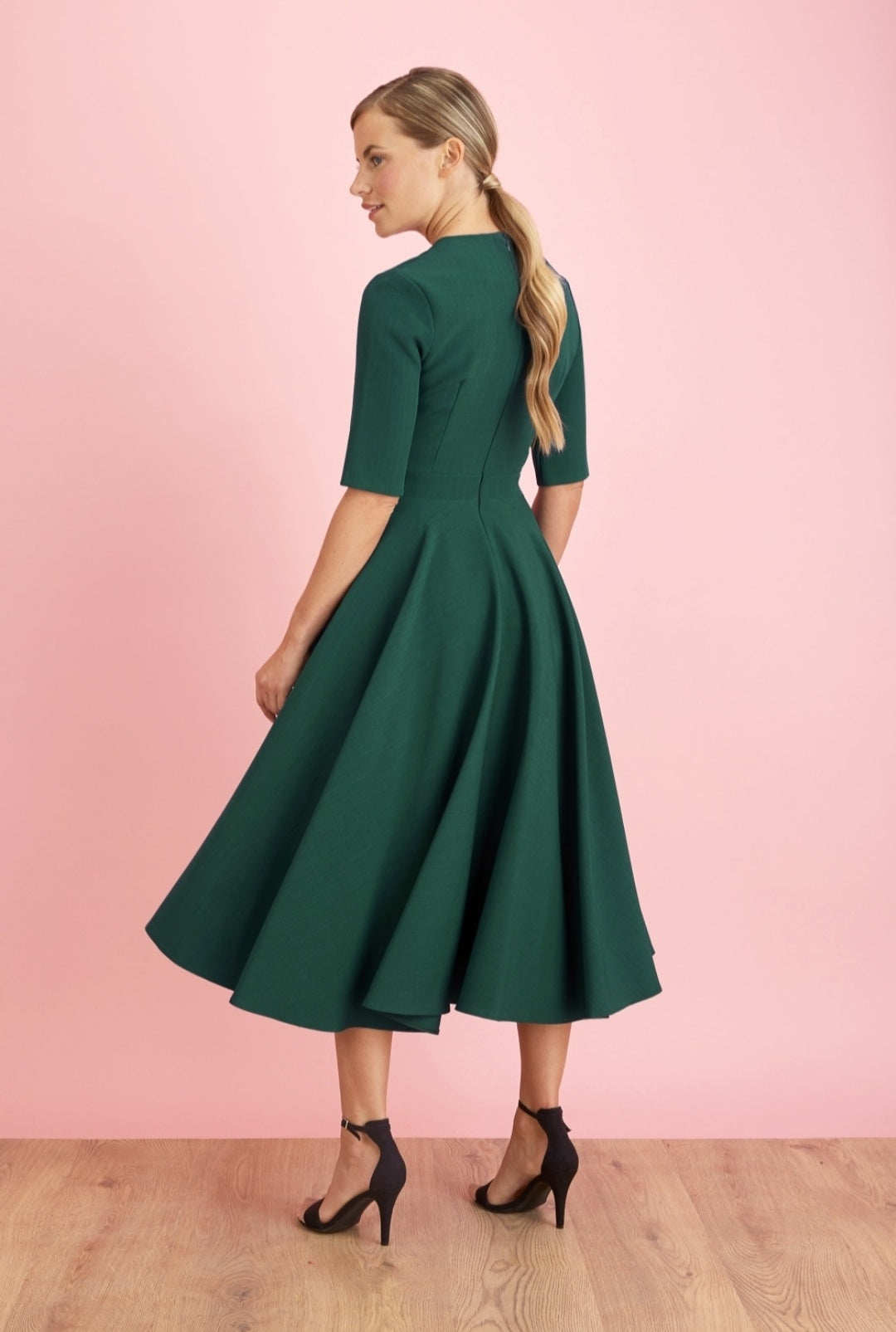 Myla Midi Dress (Forest Green)