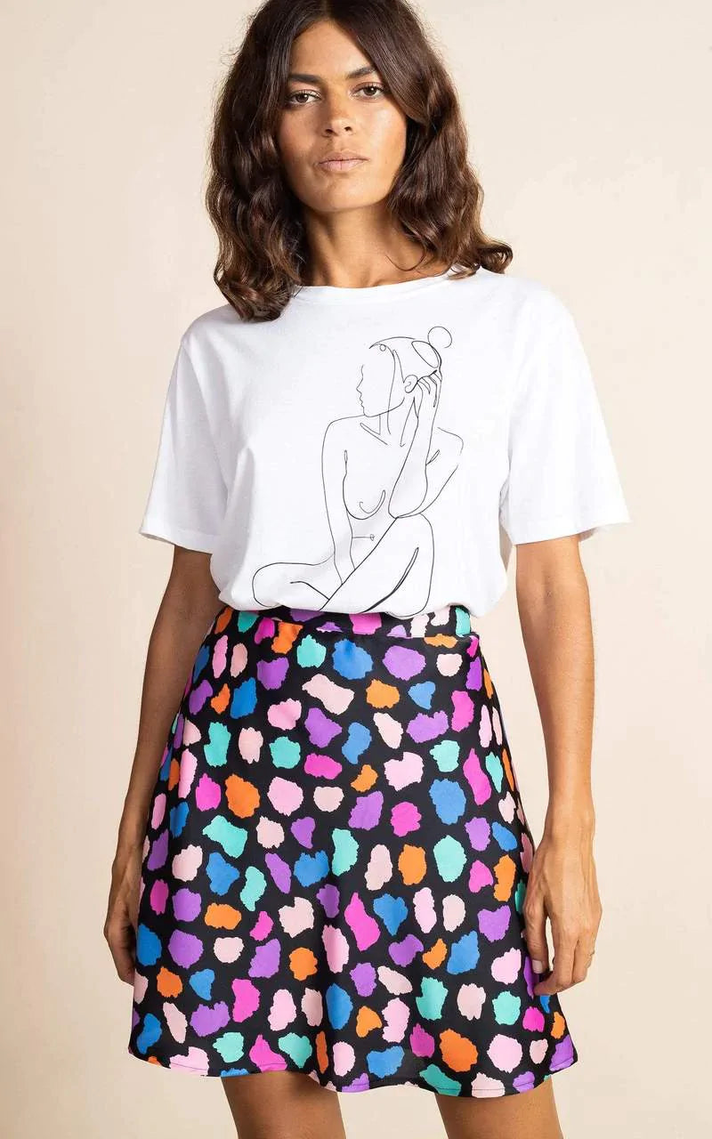 Stevie Skirt | Dancing Leopard (Multi Cloud