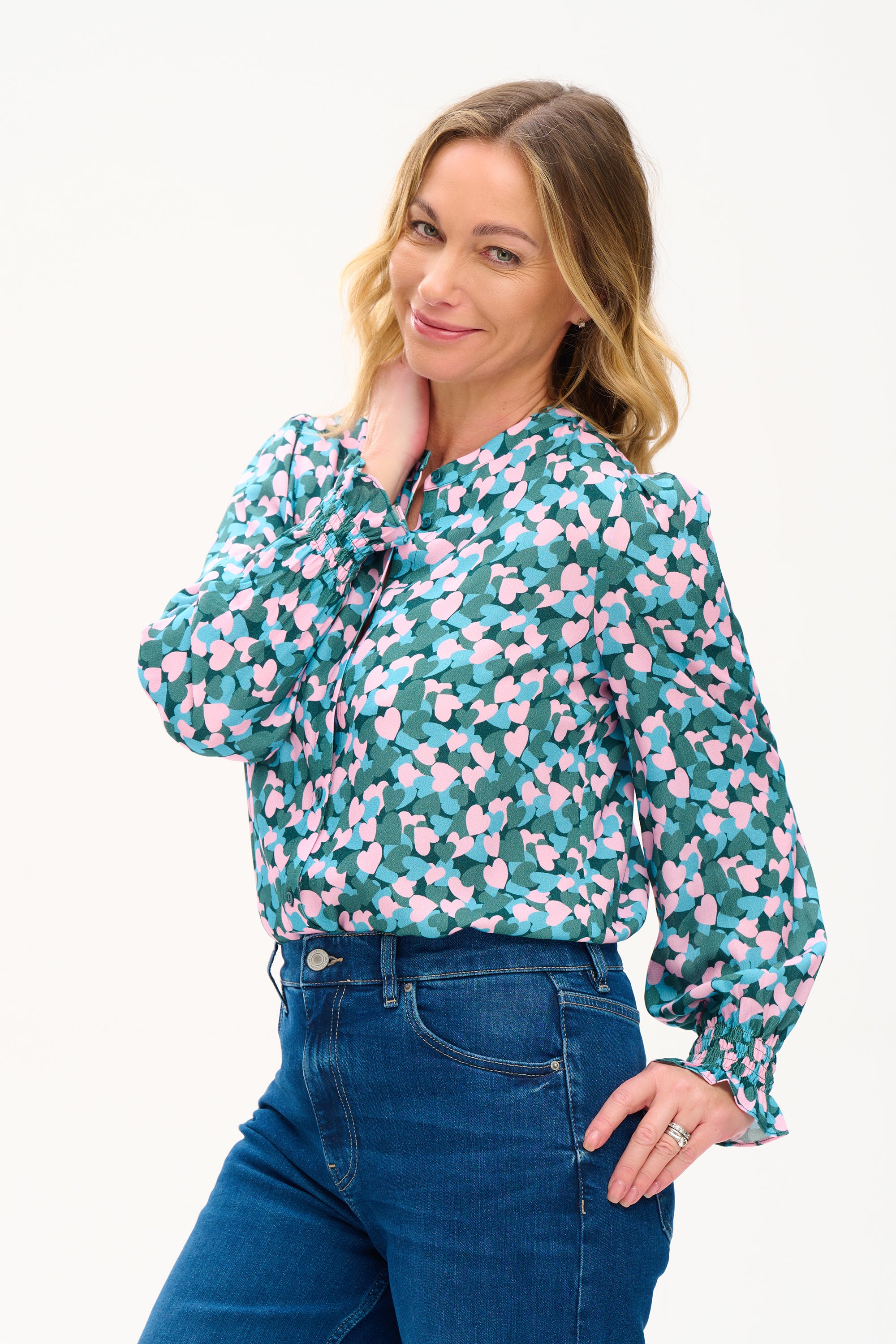 Joan Shirt - Multi, Layered Hearts