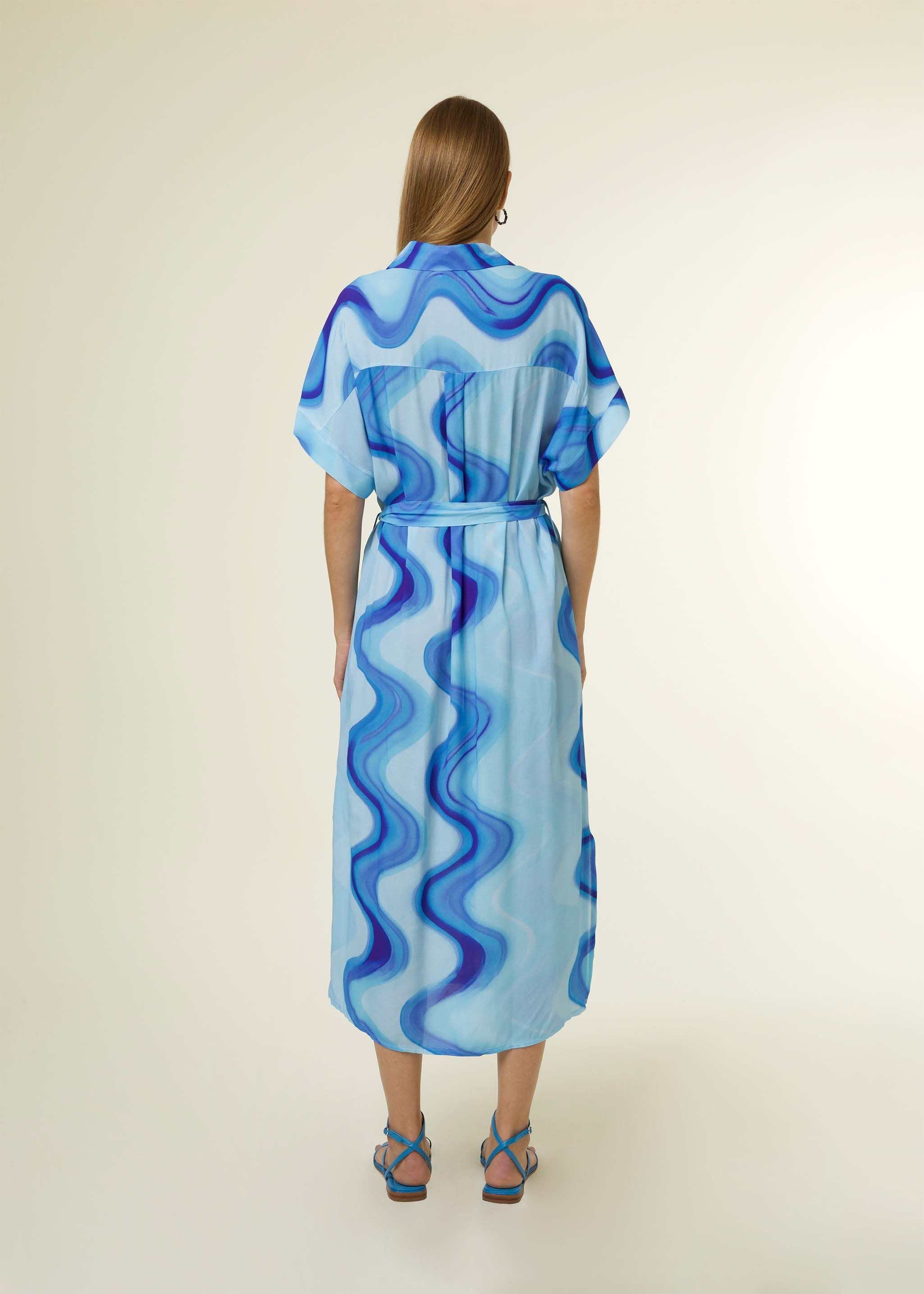 Edwige Dress (Blue Swirl)