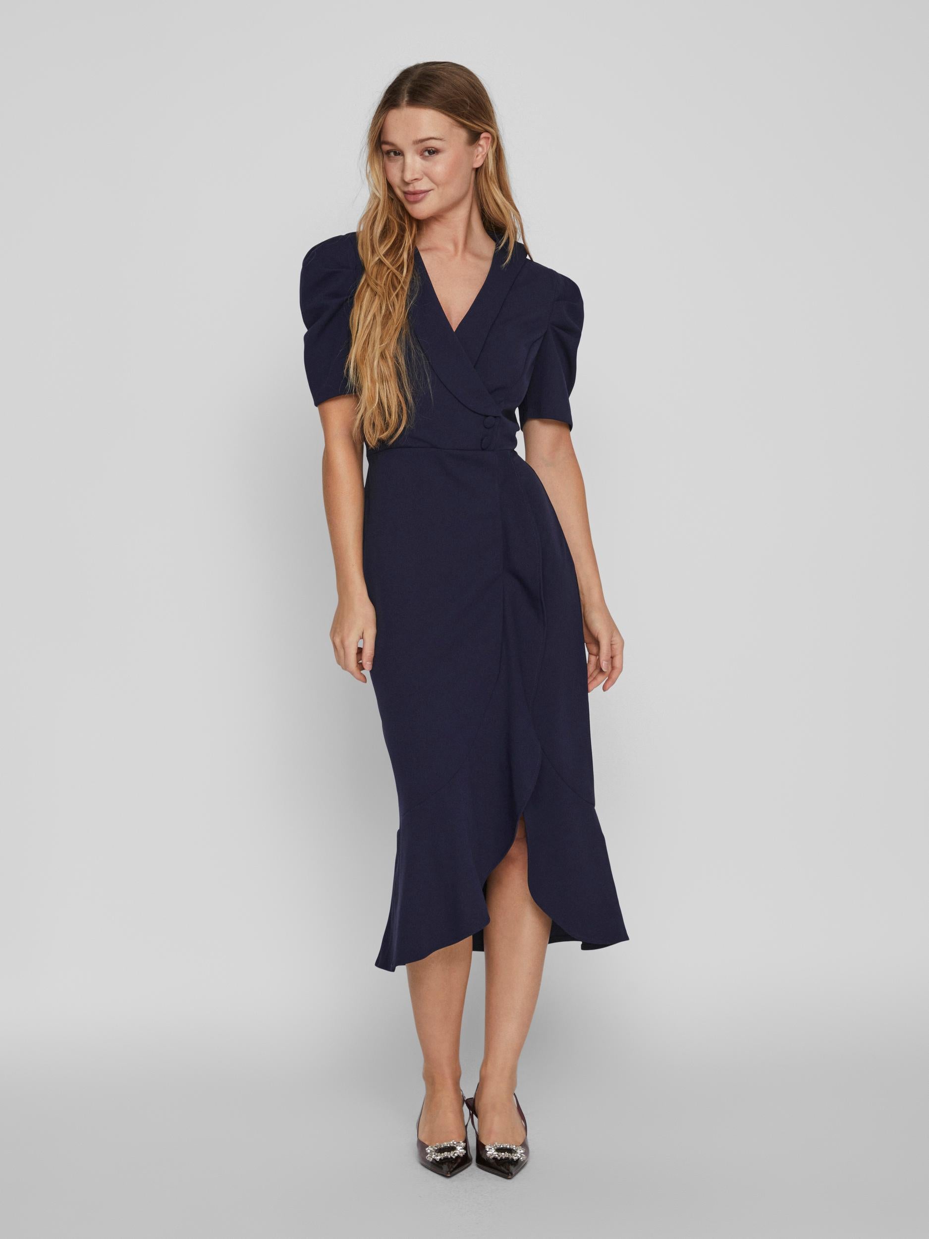 clara midi dress Madewell size XS Clara midi dress in plaid linen blend muted blush color $118