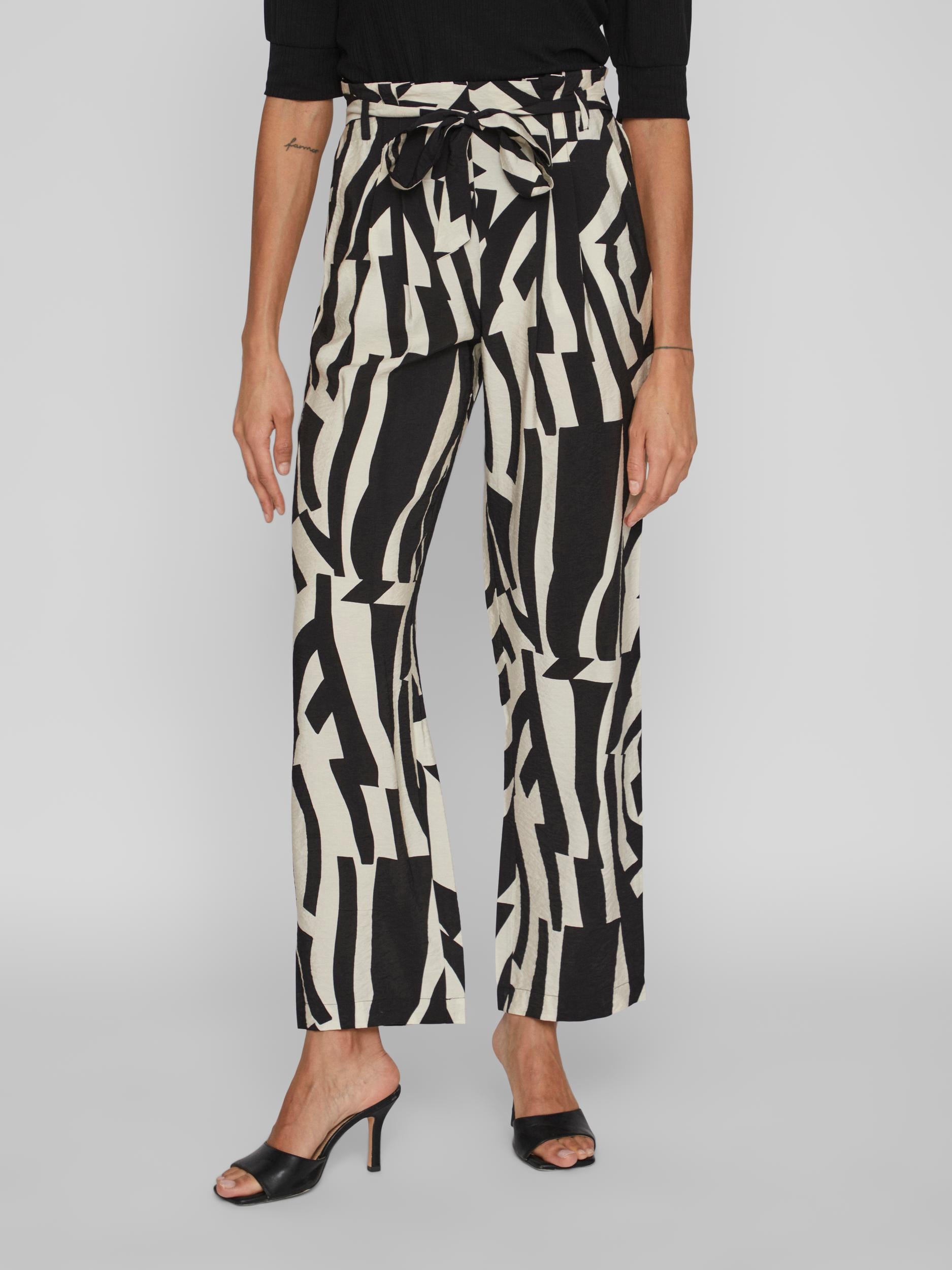 UMA PAPERBAG PANTS (BLACK/BIRCH)