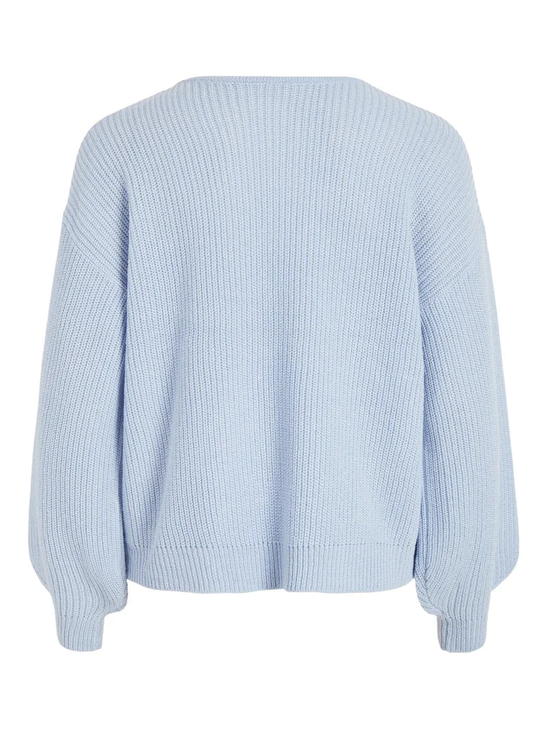 Viena V-Neck Lace Top (Blue Kentucky)