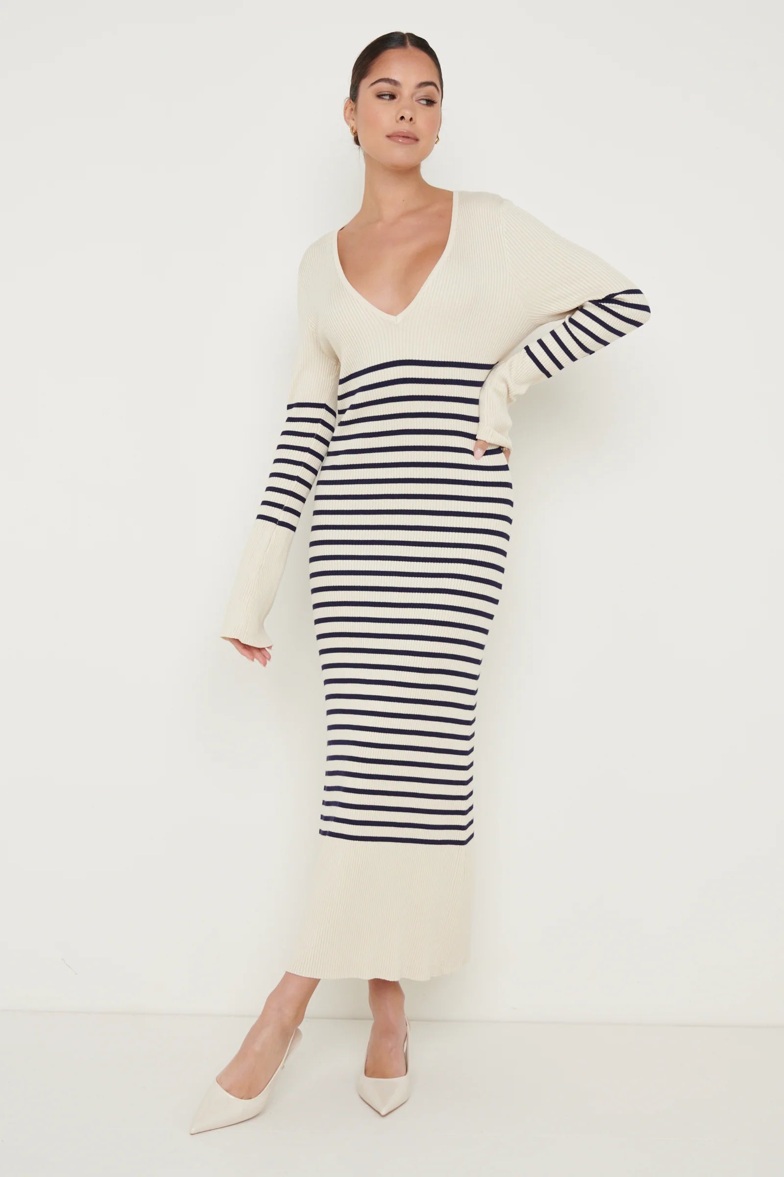 Vanessa Striped Knit Dress
