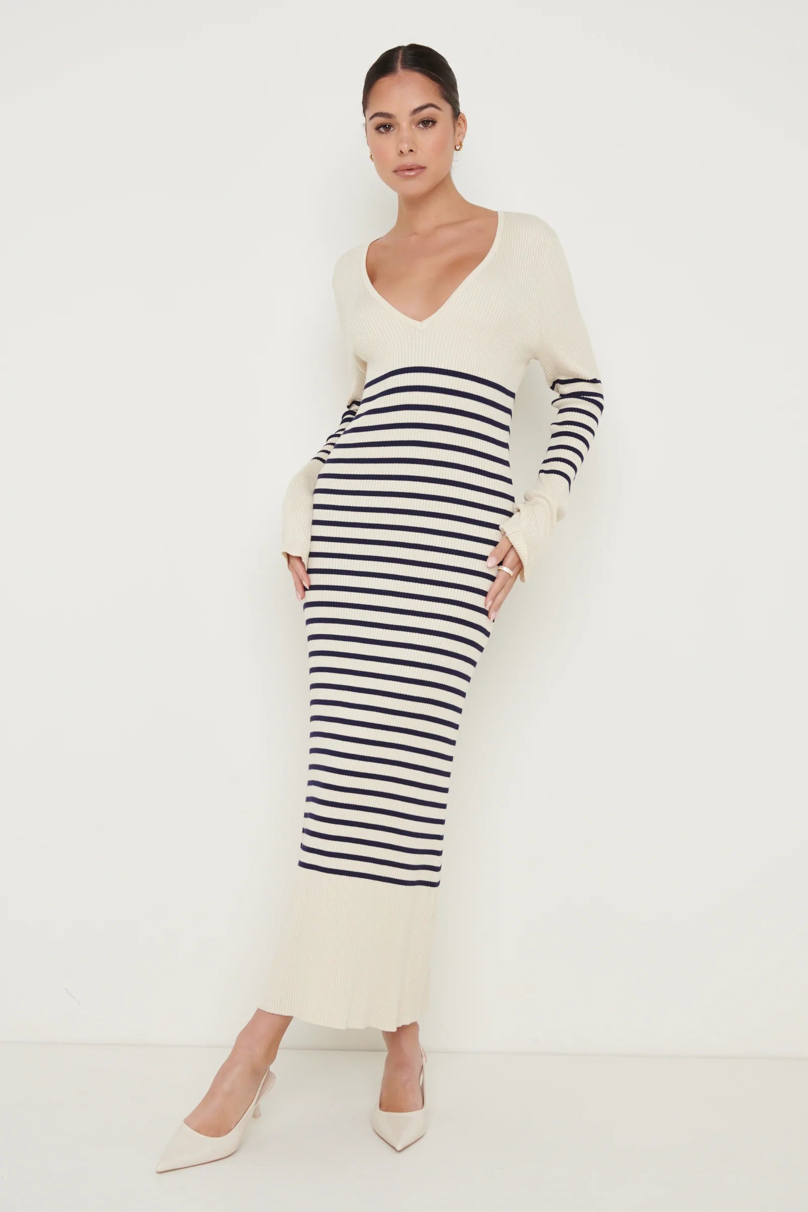 Vanessa Striped Knit Dress