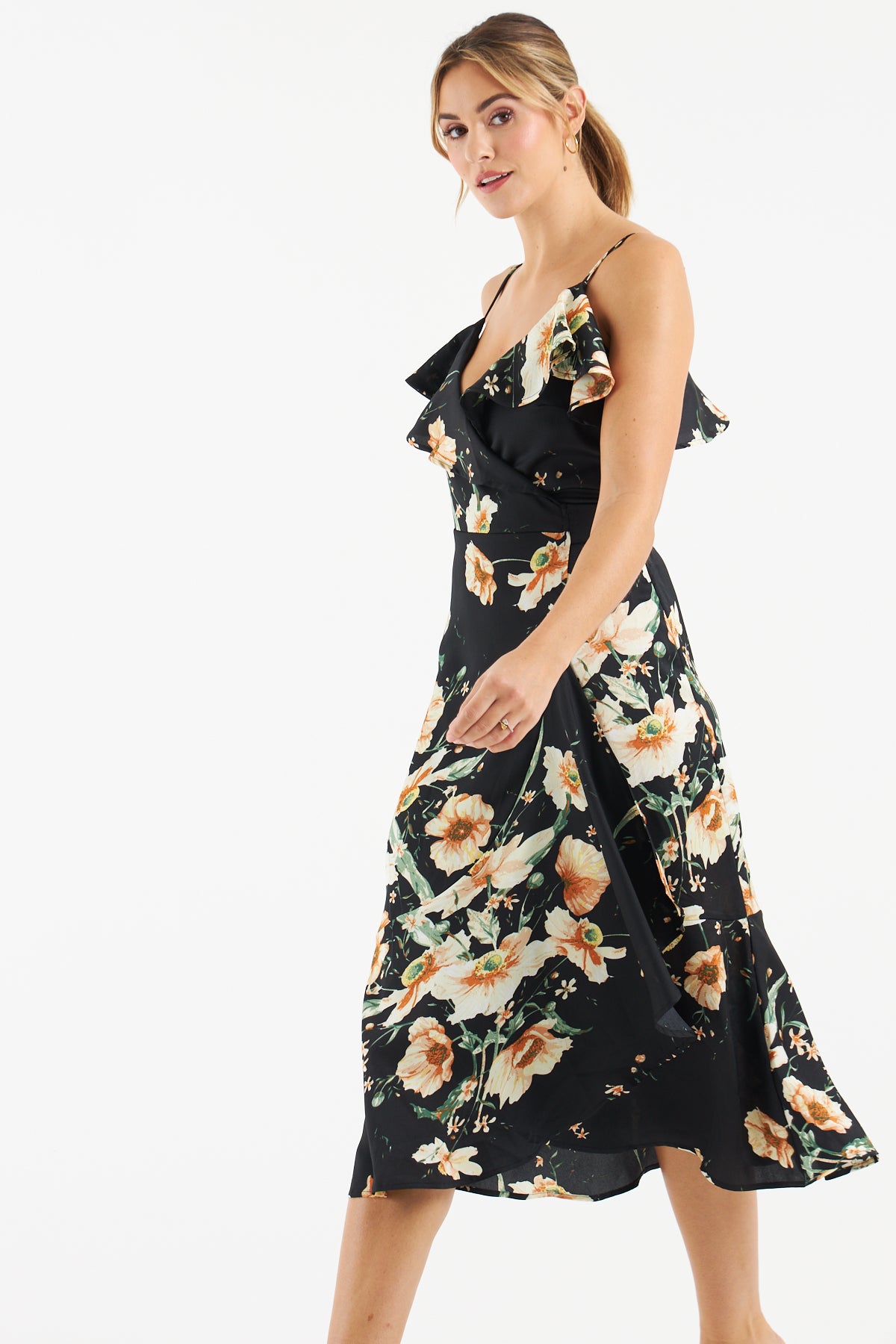 Lewie Wrap Dress (Black)