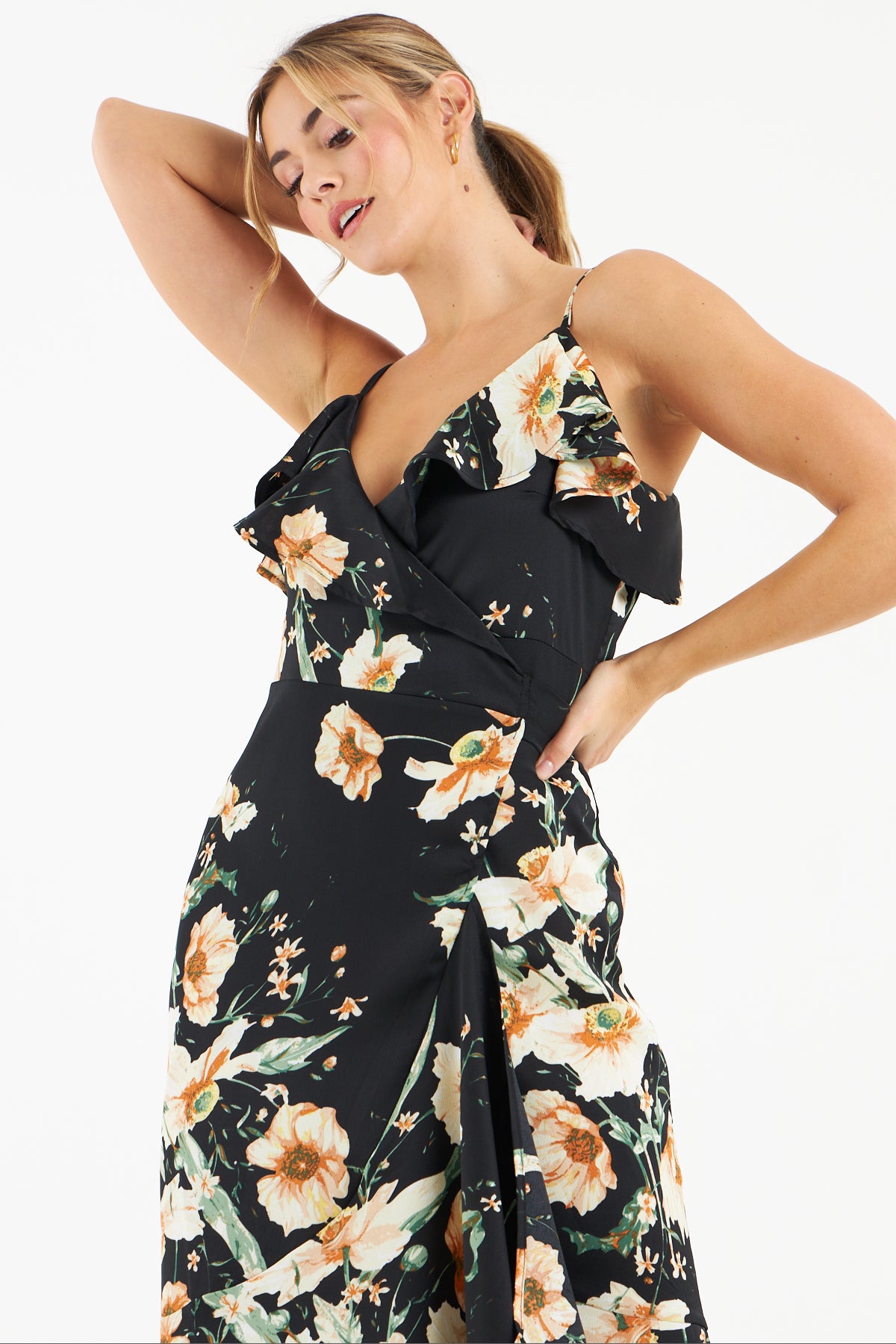 Lewie Wrap Dress (Black)