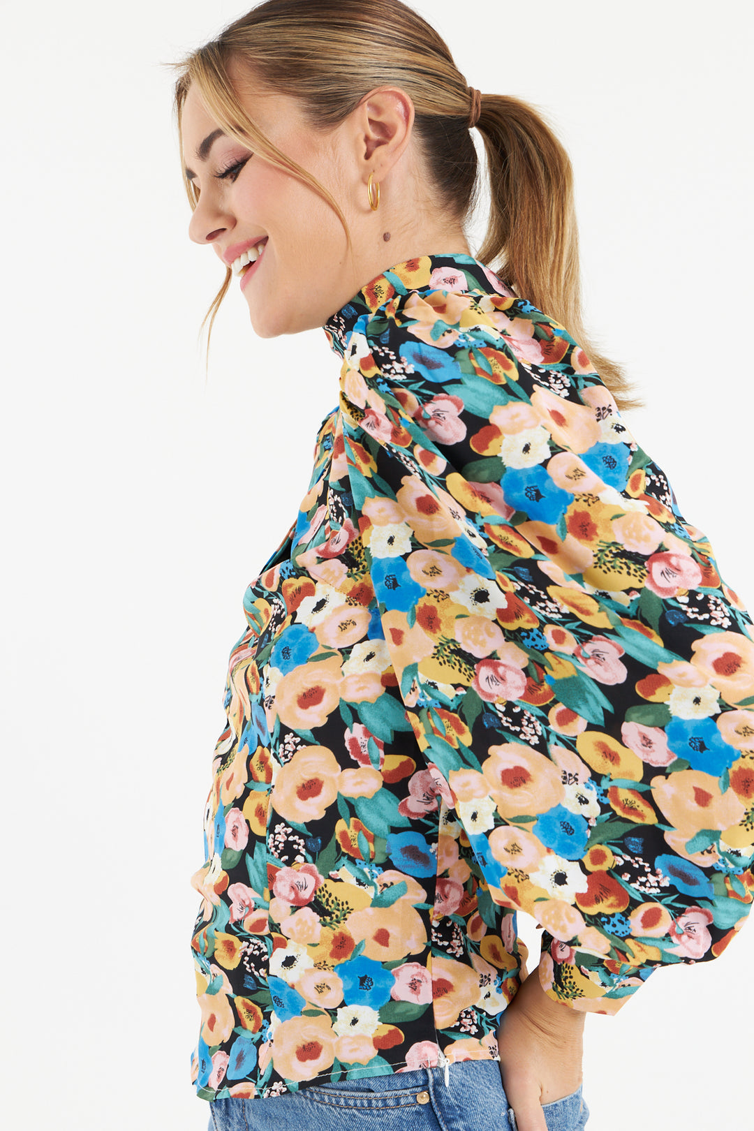 Moscow Floral Blouse (Black)