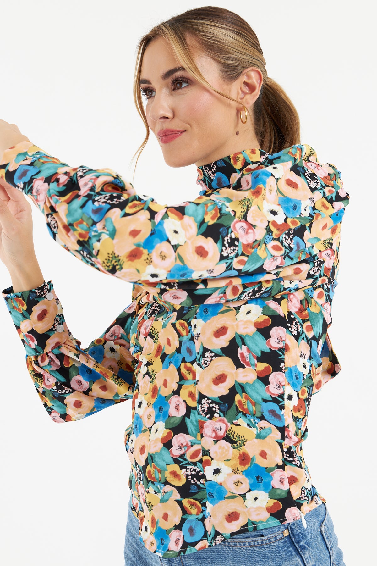Moscow Floral Blouse (Black)