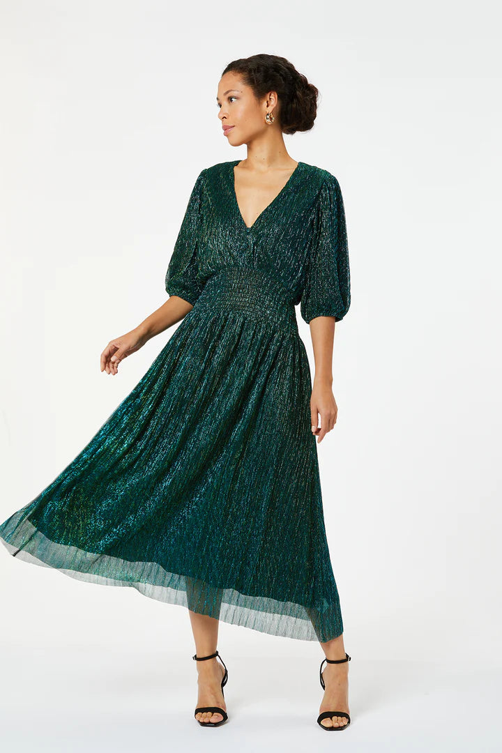 Scarlet Lamé Green Maxi dress
