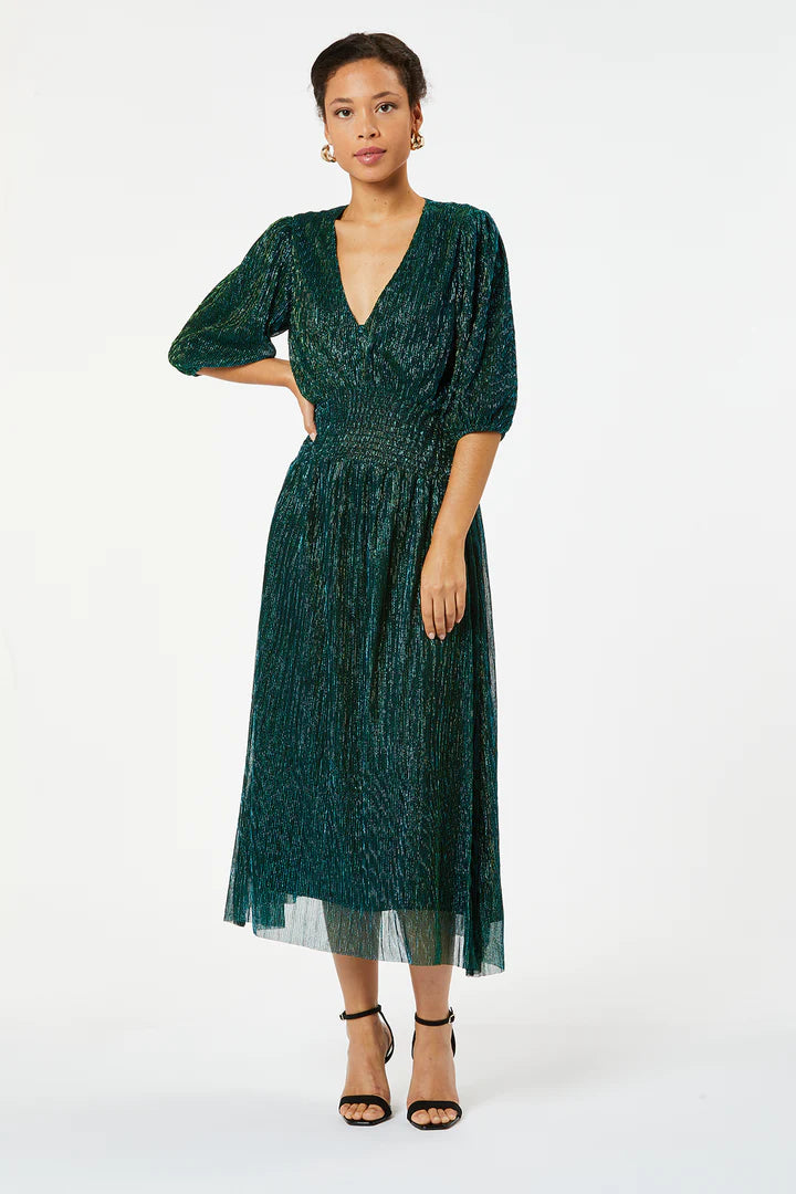 Scarlet Lamé Green Maxi dress