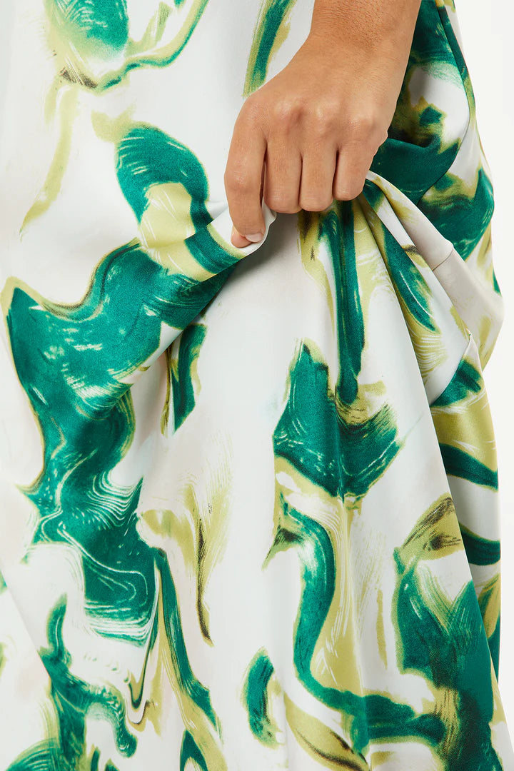 Mimi Cowl Neck Maxi Dress (Green)