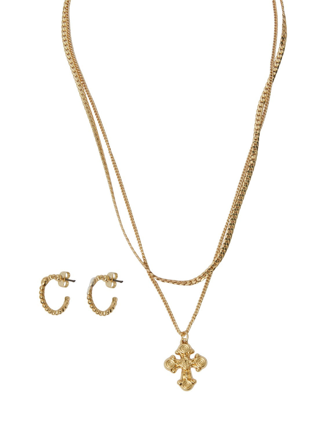 MANA EARRINGS & NECKLACE SET (GOLD)