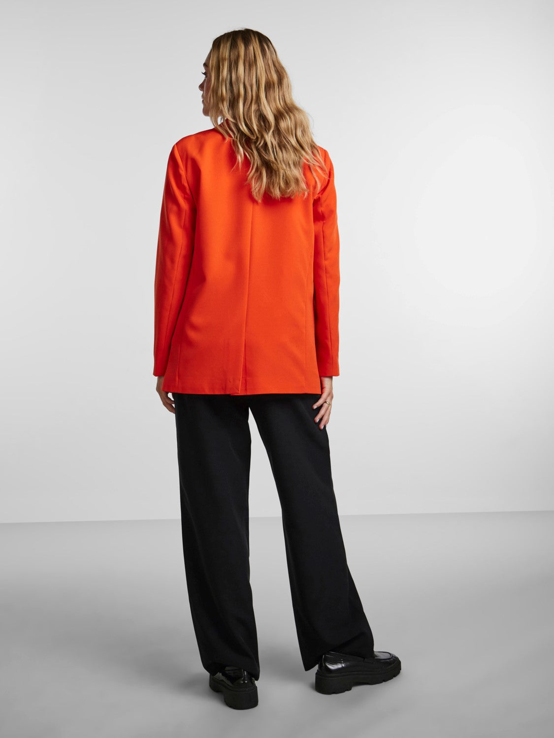 Back of orange blazer