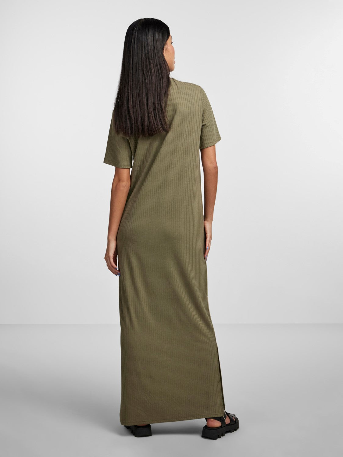 Kylie Ankle Dress (Deep Lichen Green)
