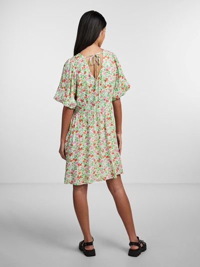 AVA DRESS (AQUA/FLOWER)