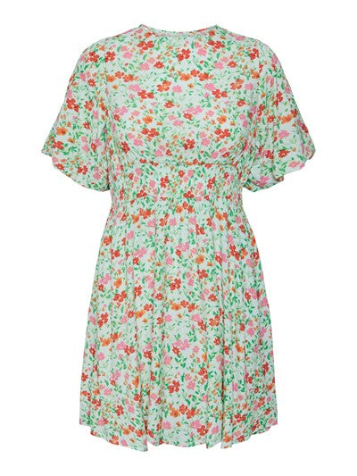 AVA DRESS (AQUA/FLOWER)