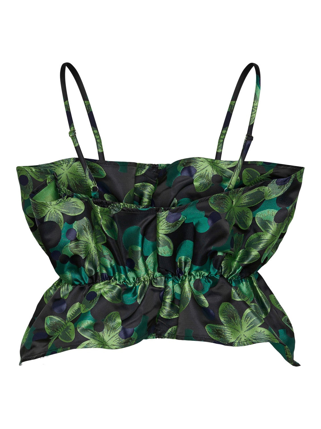 Inna Bandeau Frill Top (Green Flash FLOWERS)