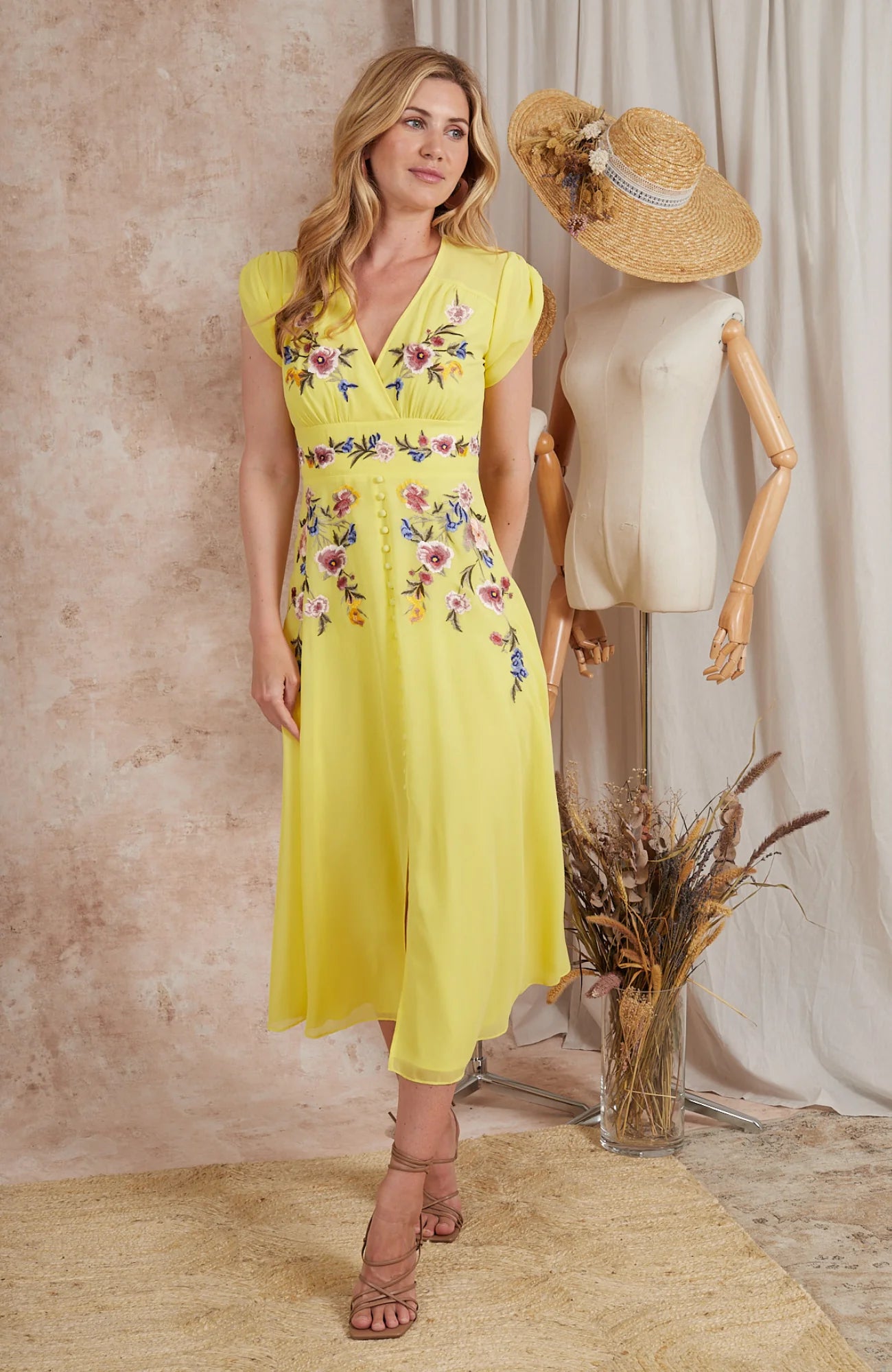 Button front tea deals dress