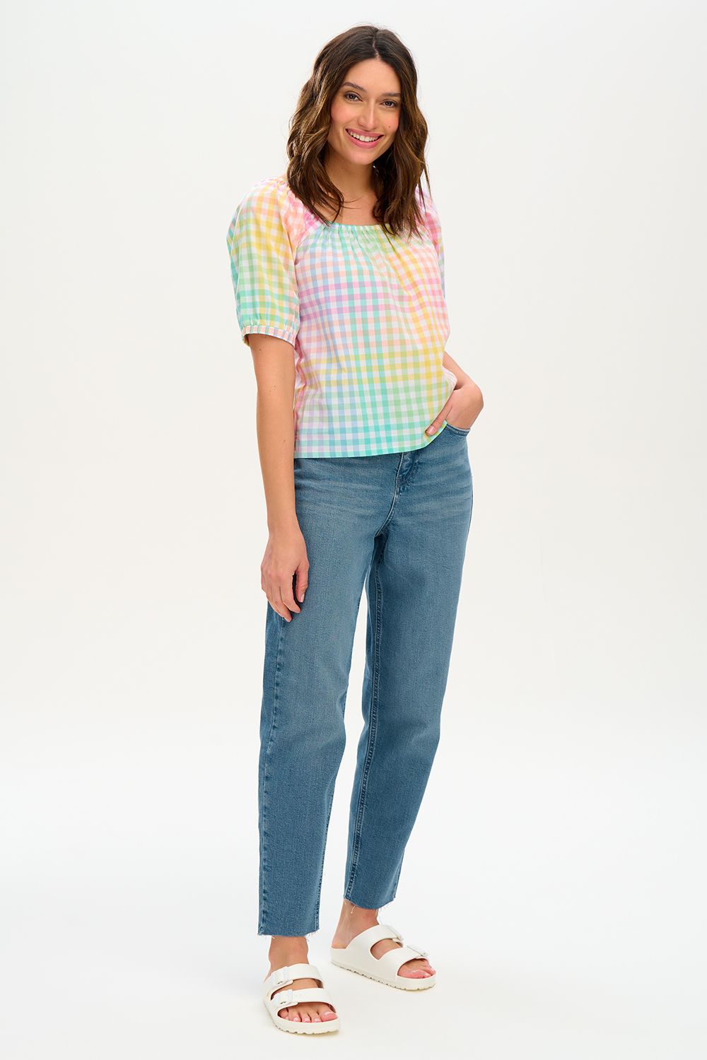 Gerdie Top | Rainbow Gingham (Multi)