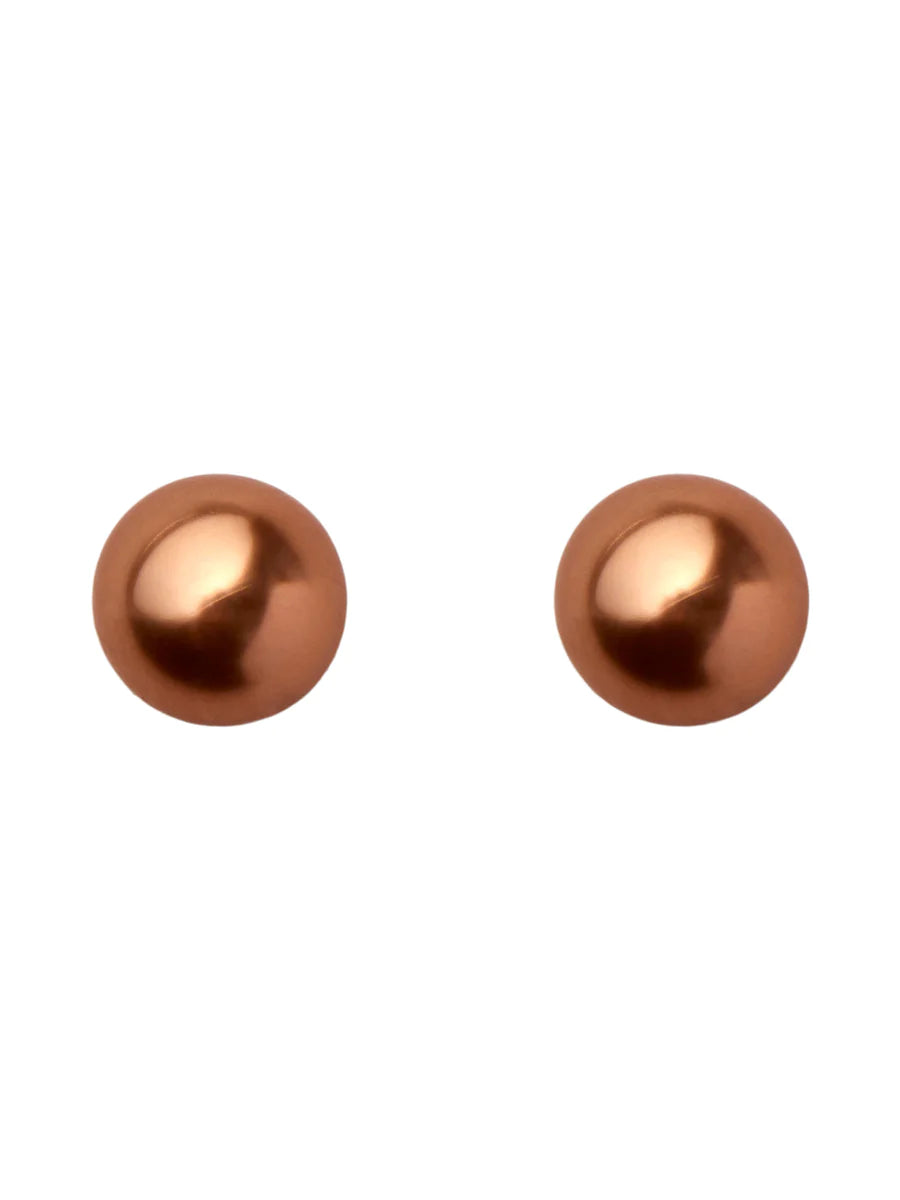 MEDIO STUD EARRINGS (INDIAN TAN)