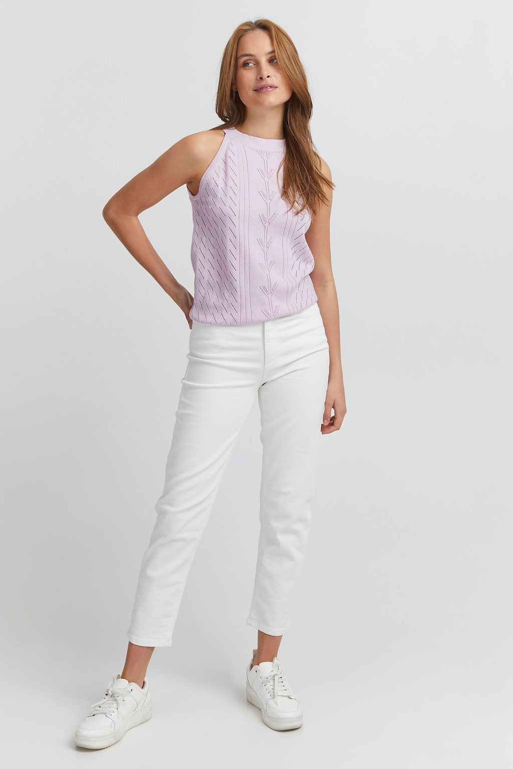 Perri Knitted Top (Lavender Fog)