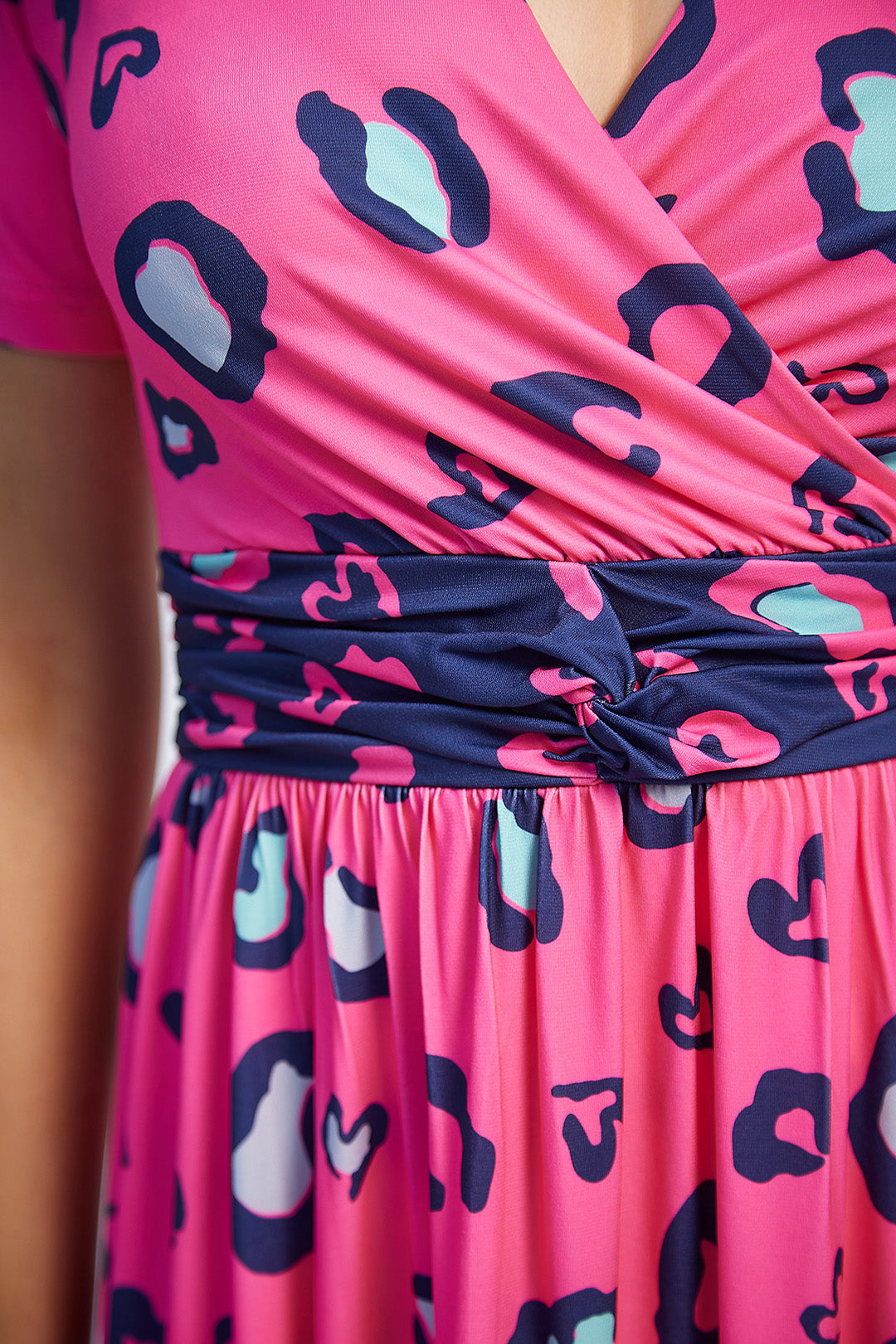 Dolores Jersey Dress (Pink Print)