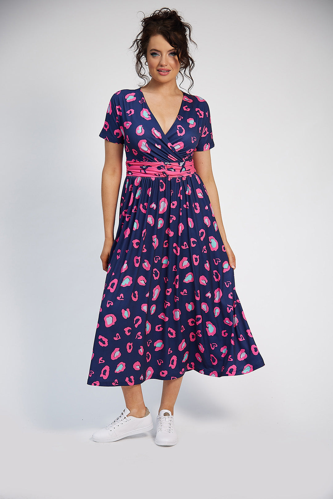 Dolores Jersey Dress (Navy Print)
