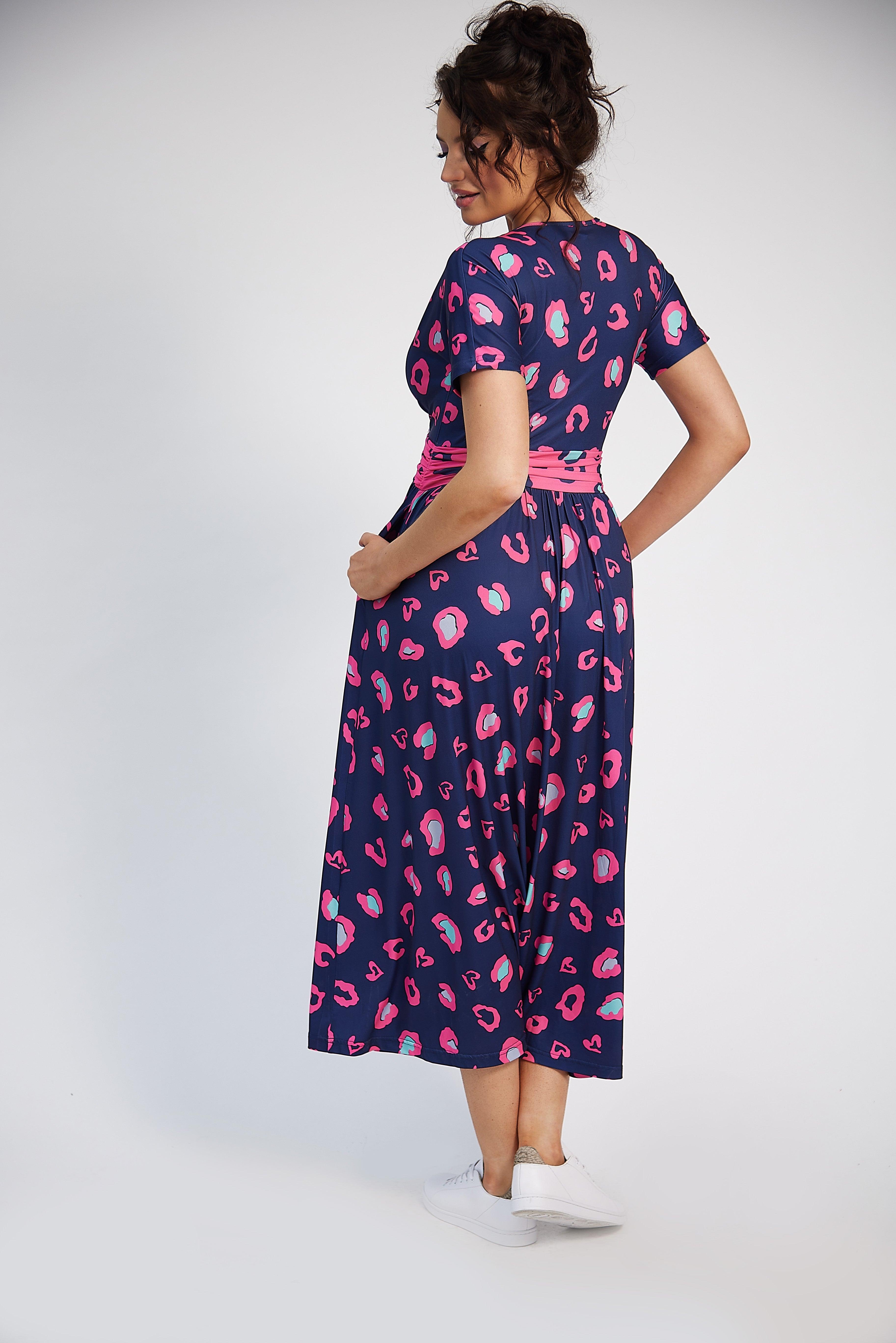 Dolores Jersey Dress (Navy Print)