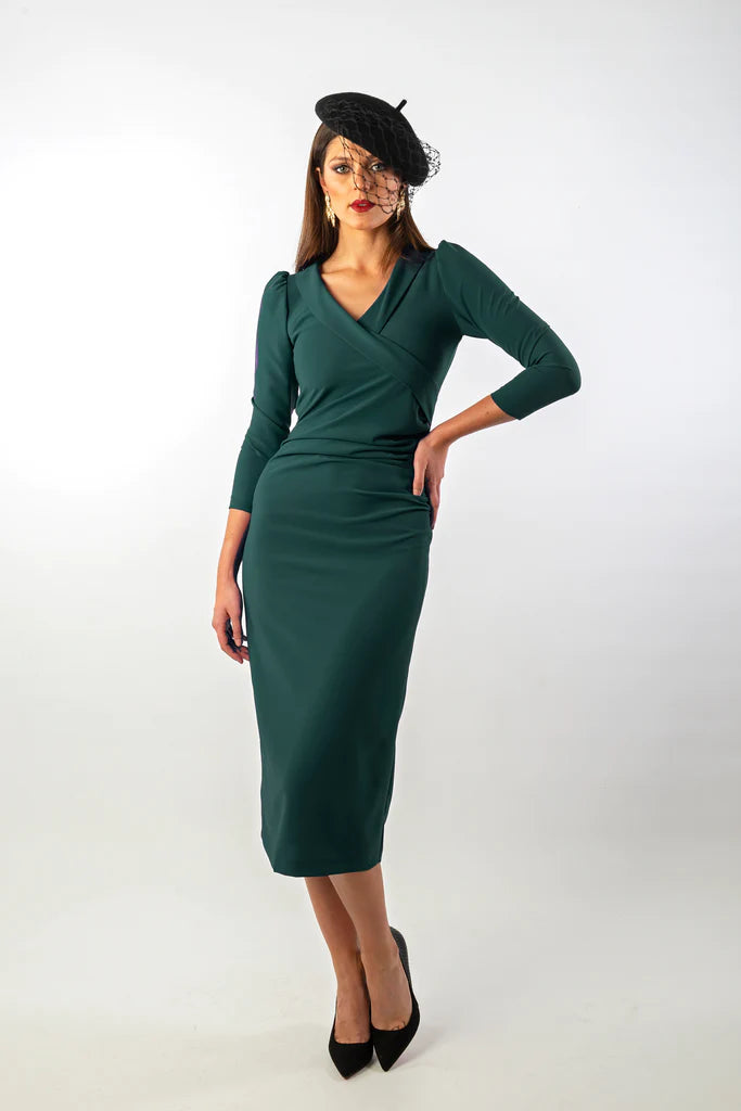 Midi formal green dress