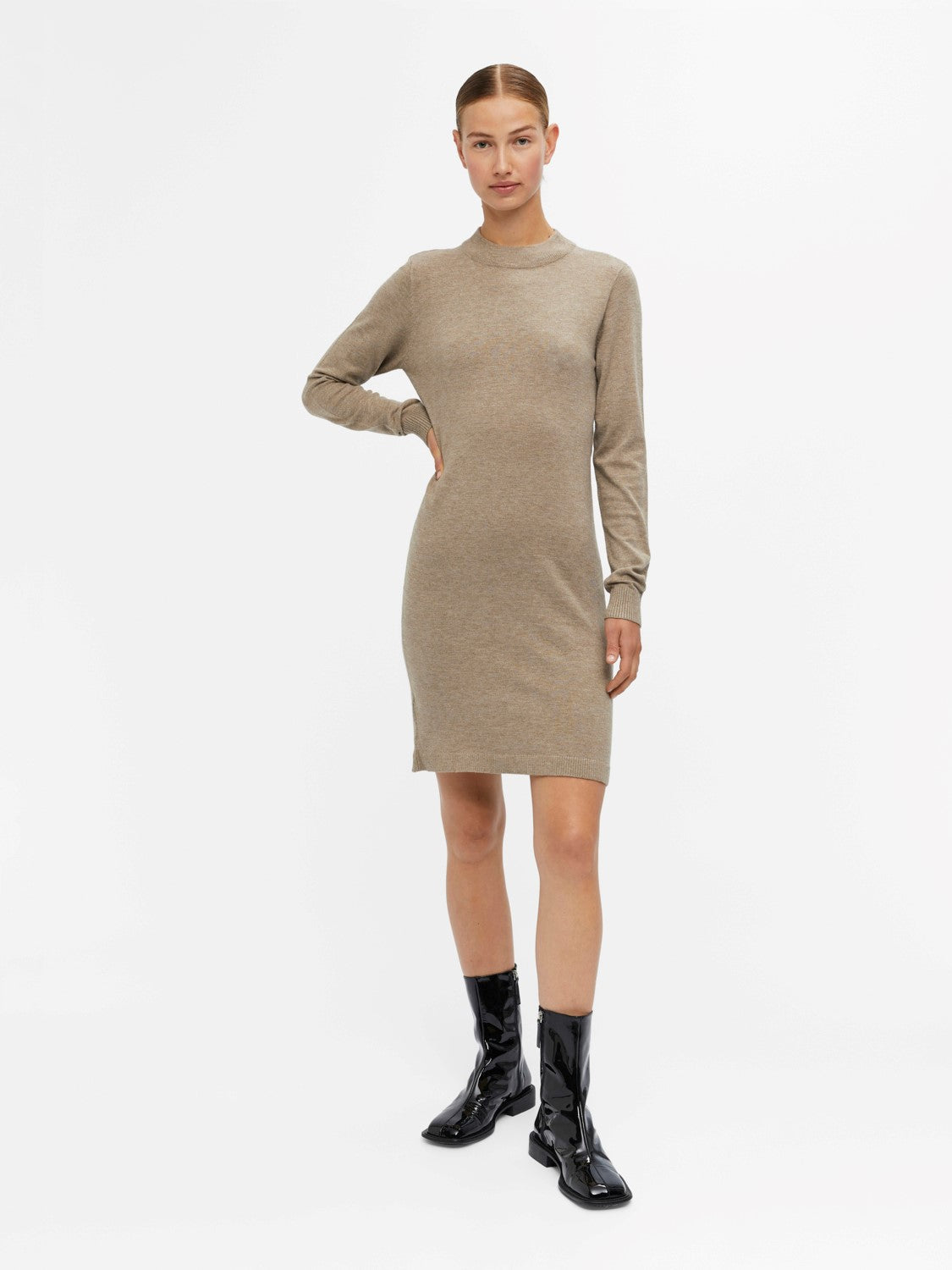 Thess Knitted Dress (Fossil Melange)