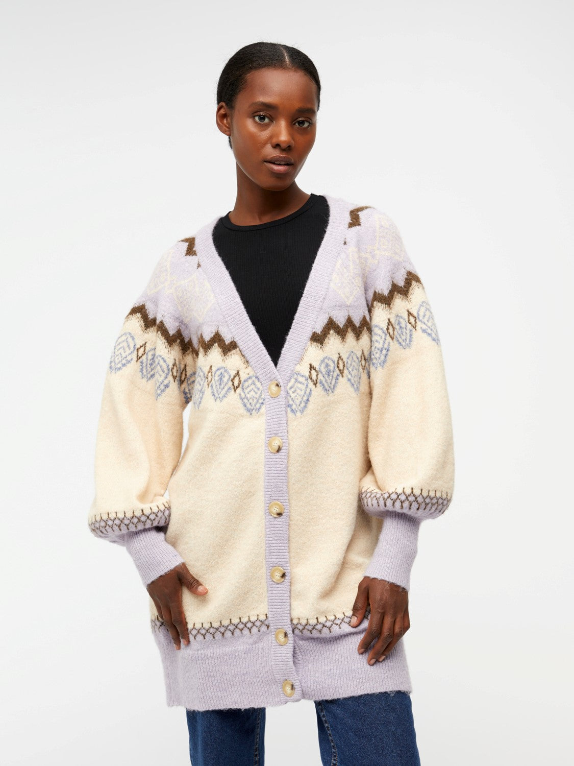 Lavender knit cardigan